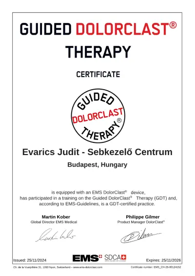 Evarics Judit sebkezelő specialista - lábszárfekélykezelés EMS lökéshullám terápiával